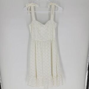 NSR boho lace white cream dress tank top country
